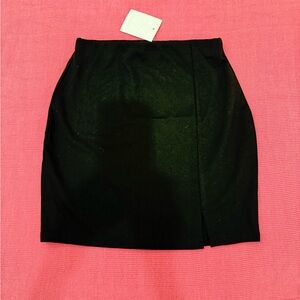 LaClef Black Pencil Mini Skirt for Work